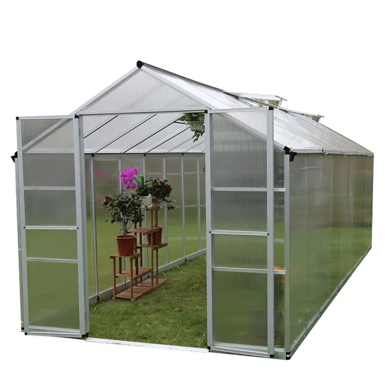 Aluminum Metal Plant Green House Structure Polycarbonate Outdoor Greenhouse Aluminium Frame Garden Backyard Greenhouse
