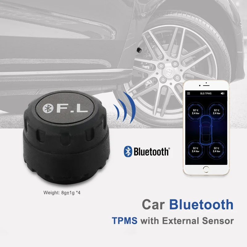  Система мониторинга давления в шинах Smart Car TPMS BT 4 0 приложение дисплей внутренних/внешних датчика Поддержка Android