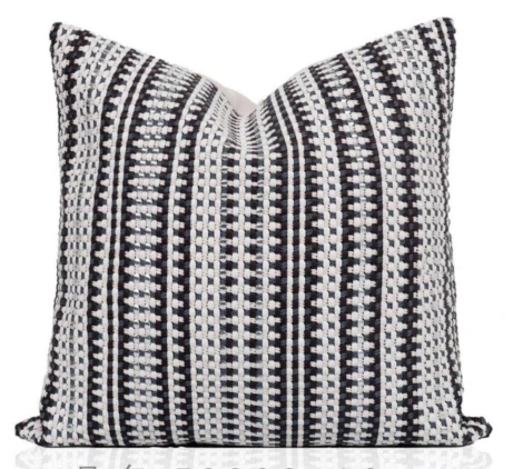 Tiff Home Wholesale Customization 45*45cm Organic Leather Woven Cushion Cover Decorative Splicing Throw Pillow For Bed Sofa