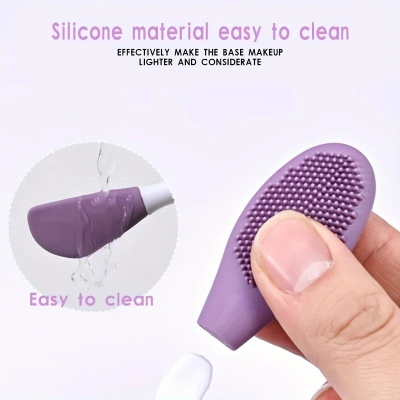 Beauty Planet Custom Face Silicone Brush for Facial Cleans Brush Eouble Ended Silicone Facial Cleansing Mask Clay Brush Spa Tool