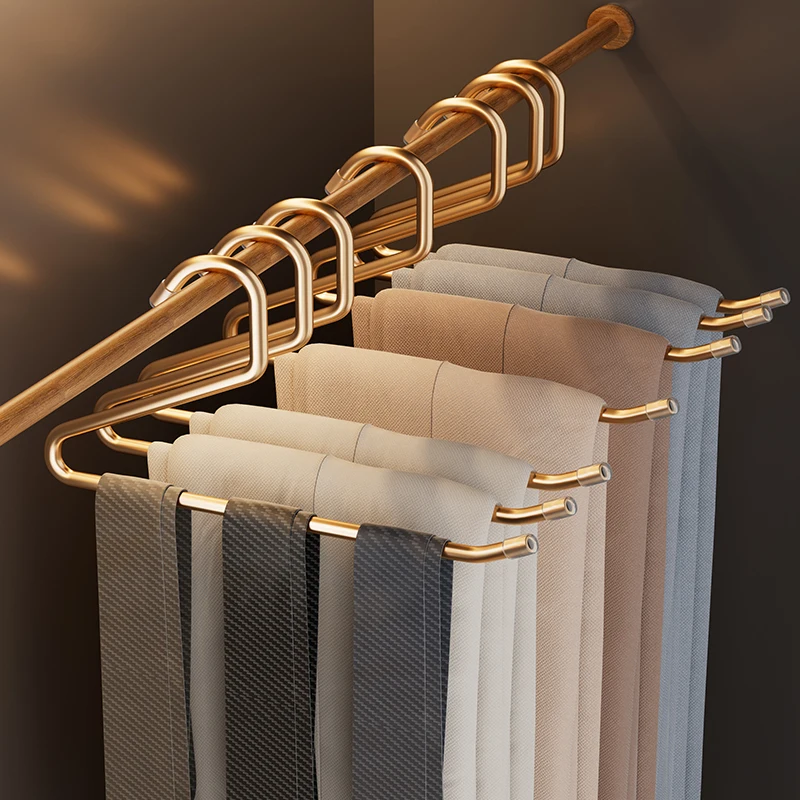 Hot Sale Custom Metal Goose Showroom Clothes Hanger Stand Open Ended Pants Hangers Rack For Opening