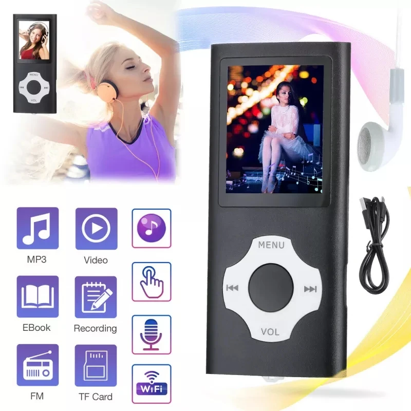Mp3 Player Amazon Hot Selling blue tooth Mp3 Music Player  Free Download E-book reader voice recorder