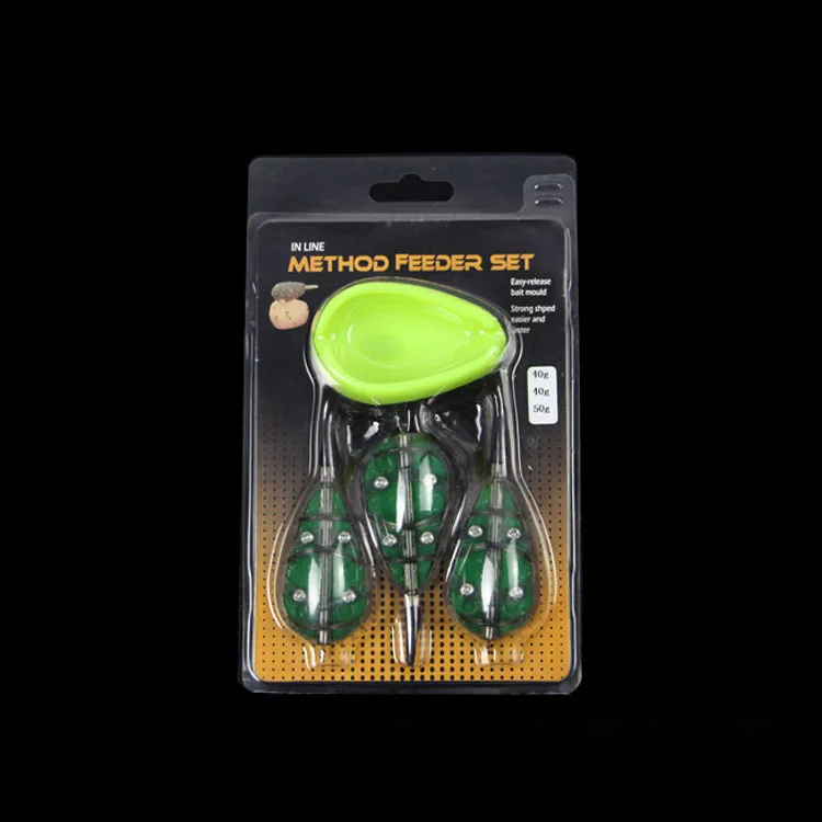 Premium BSCI factory 20g 25g 30g 40g 50g 60g Carp fishing tackle accessory inline flat method feeder