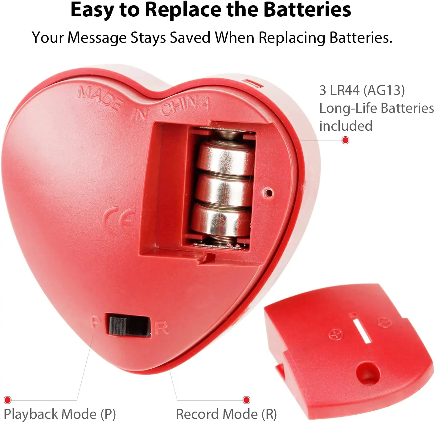 Hot Sale Small Size Heart Shape Sound Voice Recorder For Stuffed Toys  Plush Toys