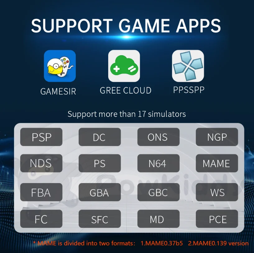 7.0 Inch IPS Colour Touch Control Screen 32G TV Video Retro Classic Game Player Powkiddy X17 Android Handled Game Console