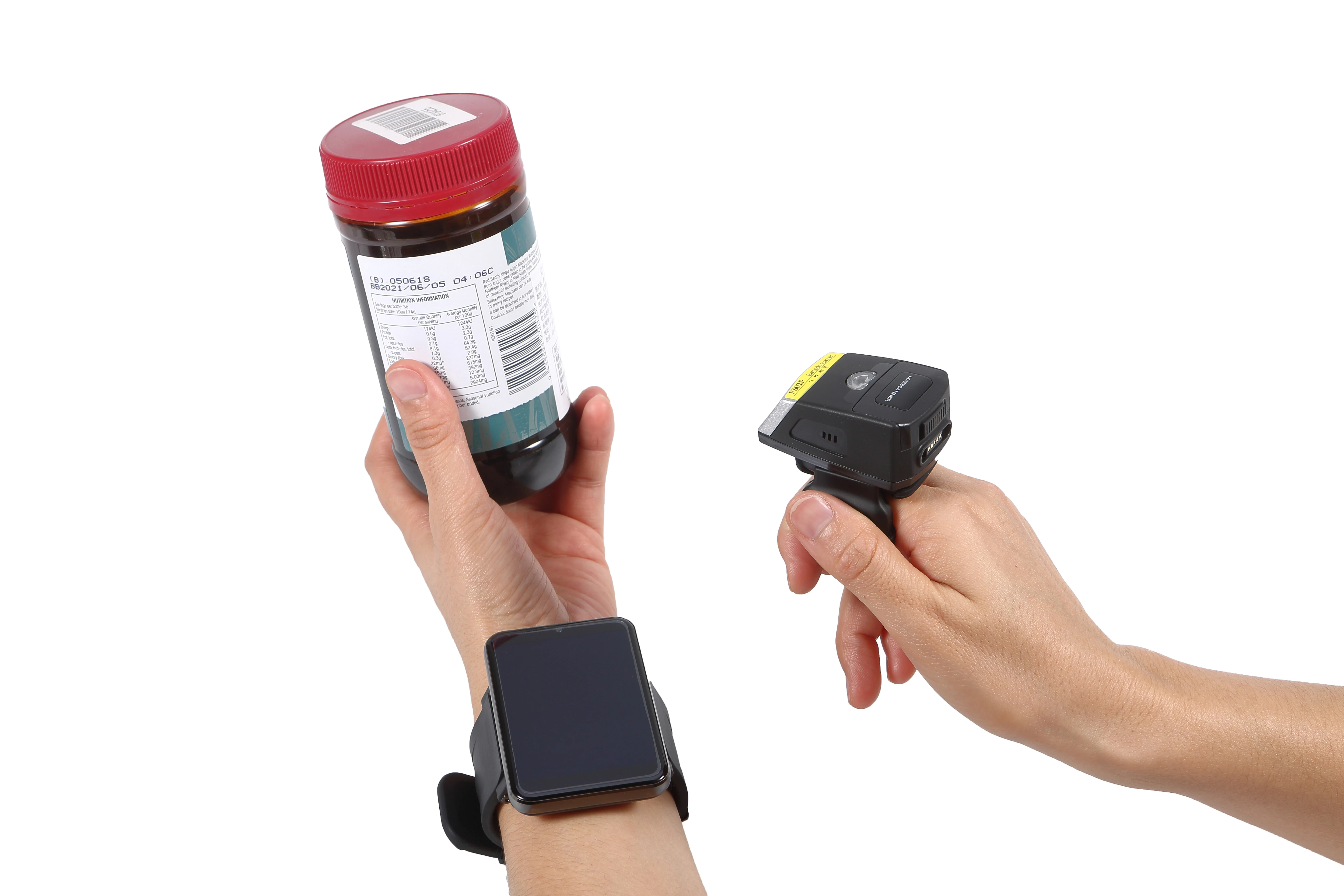 Mini Finger Portable Barcode Scanner Wired&Wireless&Bluetooth 1D Wearable Barcode Scanner Reader