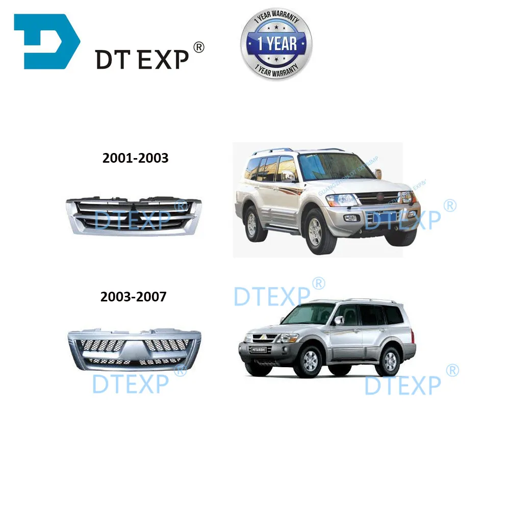 1 шт. Решетка переднего бампера для Pajero V73 V75 V77 бампер сетка Montero 2003-2006 с росписью белый или серебристый