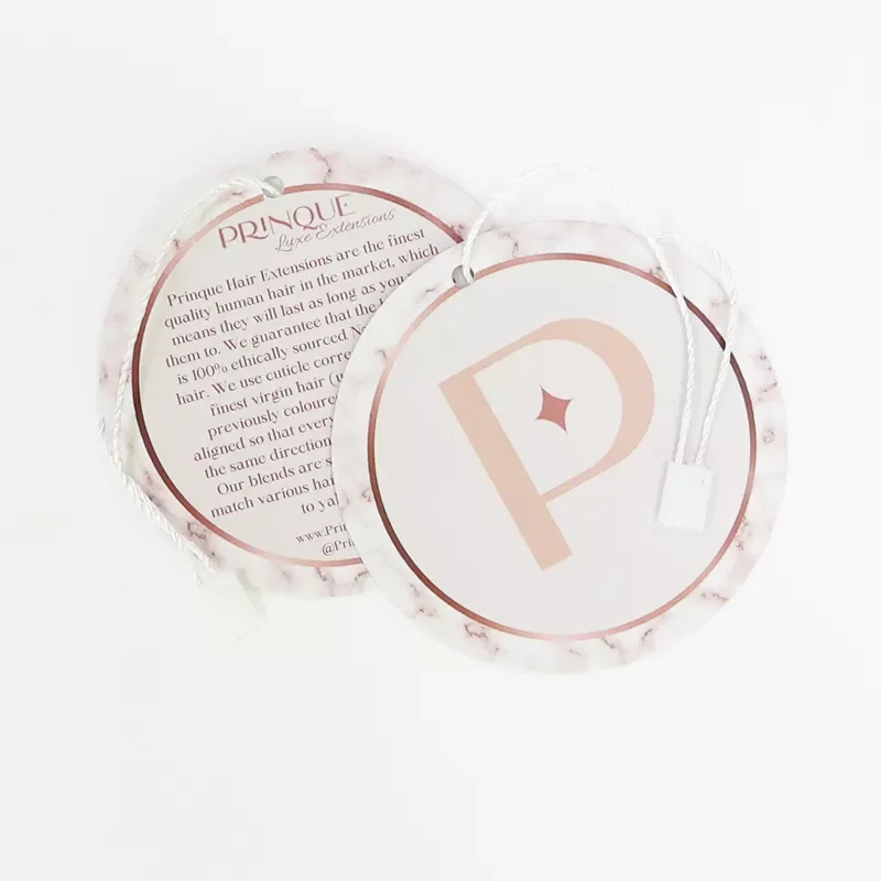 Customized Luxury Design Garment Labels Kraft Paper Swing Hang Tag Labels for Clothes