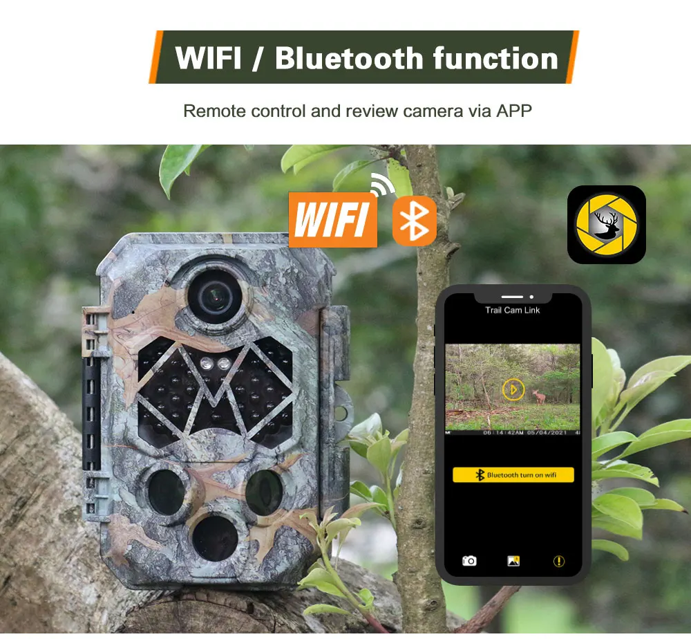 BSCI фабрика OEM/ODM 32MP/20MP/16MP/12MP Wifi trail Camera 4K/2 7 K/1080P WIFI Trail hunting с IP66 Waterproof