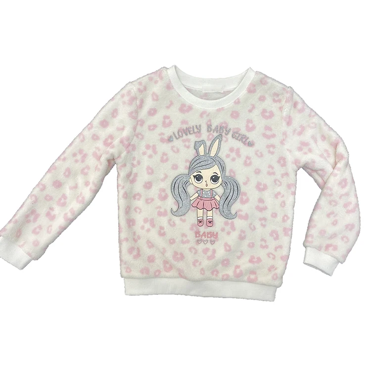 
girls kids lovely knitted fleece sweat best selling sleepwear 