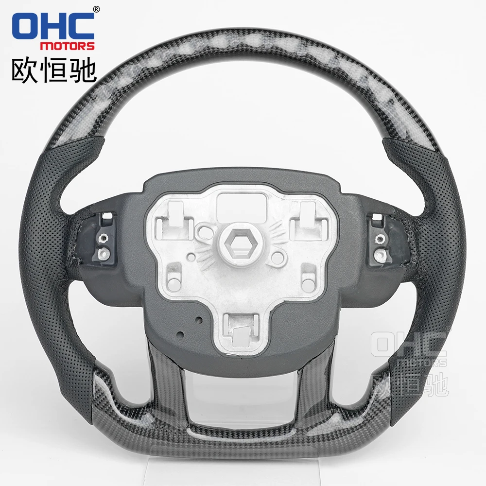 Рулевое колесо OHC MOTORS из настоящего углеродного волокна подходит для Land Rover Range Discovery L550 L494 спортивные рулевые колеса