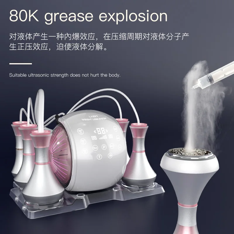 laser cellulite reduction dual Immediate effect ultrasonic 6-1 cavitation slimming machine/Lp laser beauty spa equipment