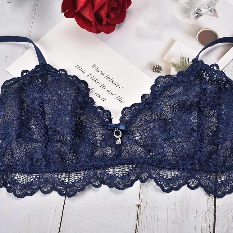 Fine Workmanship Best Quality Bralette Lace Crop Soft Cup Non Wired Top Bra Wirefree