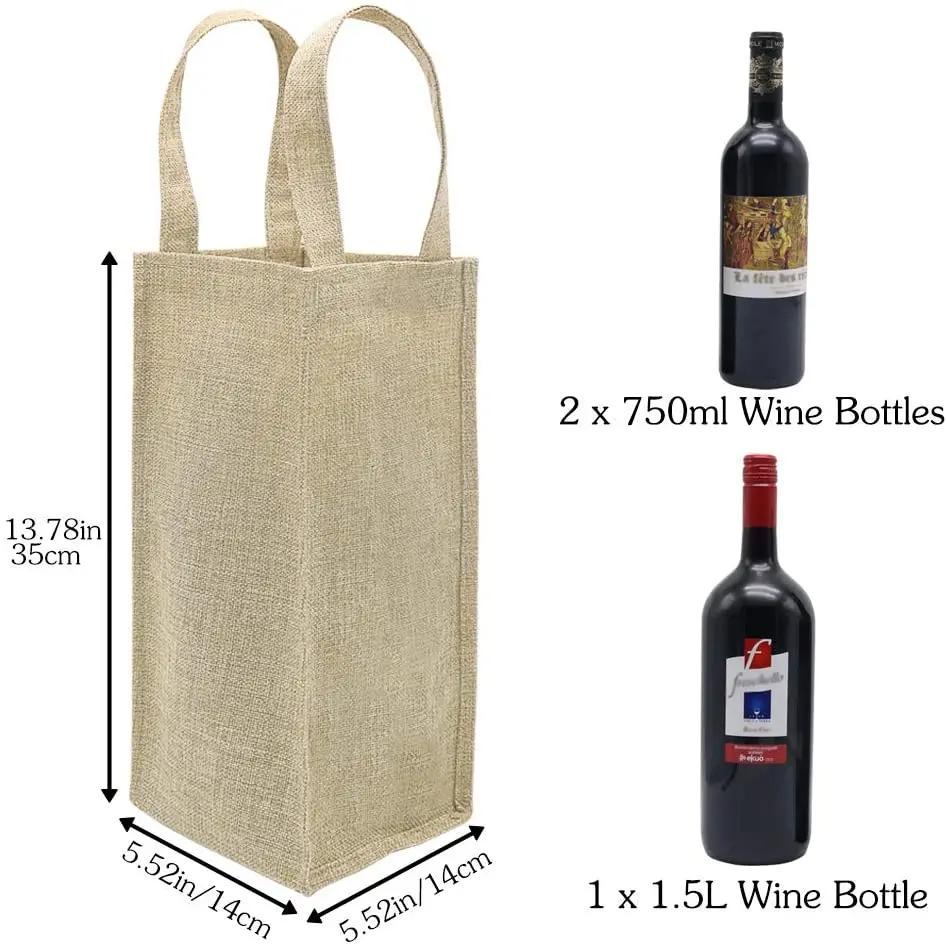 Cheap Eco Non Woven Shopping Grocery Bag Reusable 4 Bottle 6 Bottles Non-woven Wine Bag