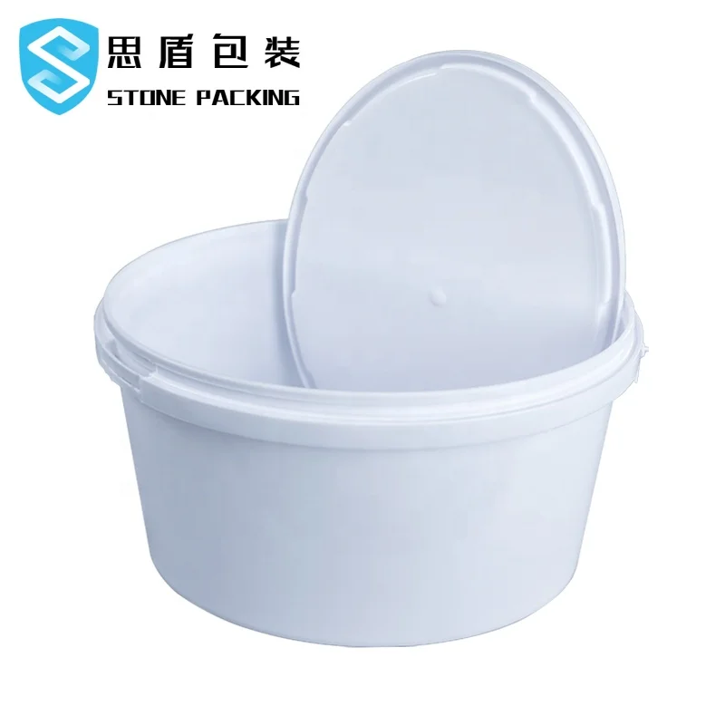 5 litre oval plastic bucket pp pail with lid and handle