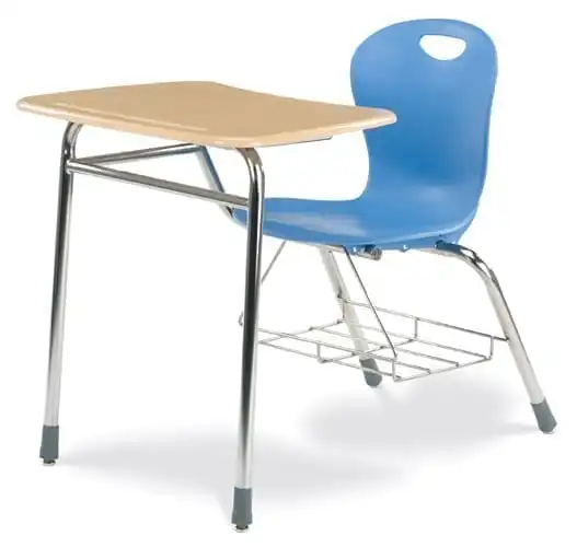 Metal classroom desks and chairs school student Multi color environmental protection single seat with Writing board  furniture