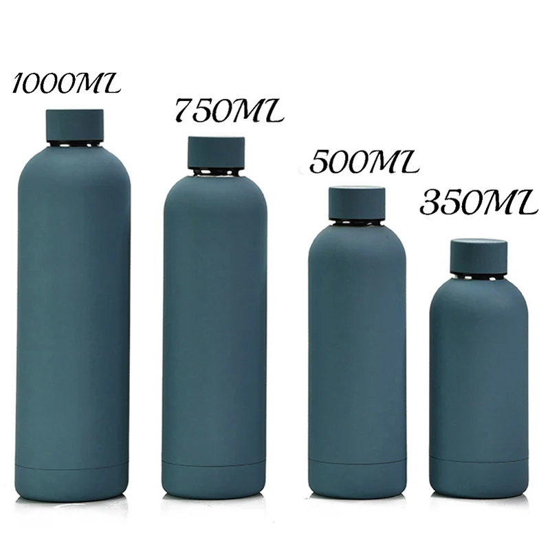 500 750ml Tasse copo Spray rubber painted stainless steel sport yoga bottle botellas de agua stainless steel sport water bottles