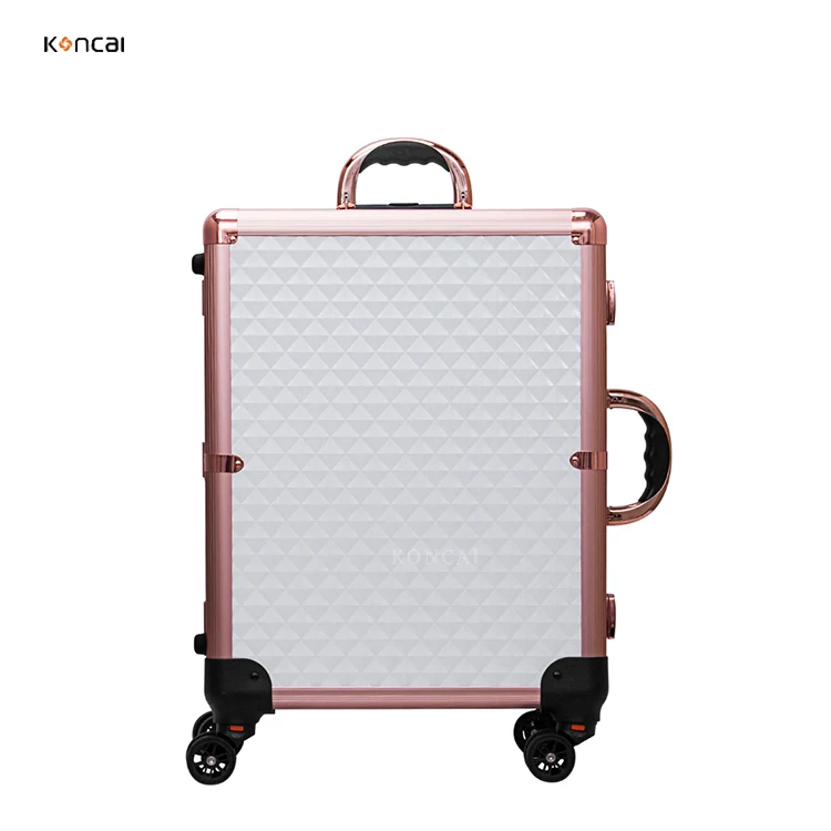 FAMA factory Big Diamond Vanity Box with lights makeup train case with mirror