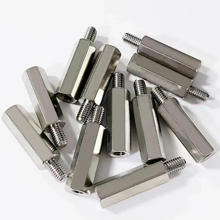 304 stainless steel 4#40 inch custom CNC machining parts hex round threaded standoff spacer standoff spacers bolts