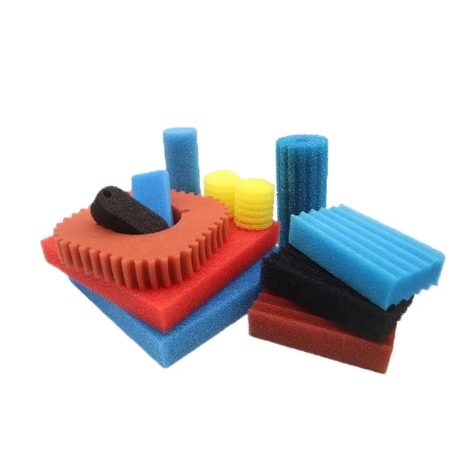 Hengjun Customized Shape 10-60  PPI Open Cell Filter Foam Reticulated Sponge For Aquarium