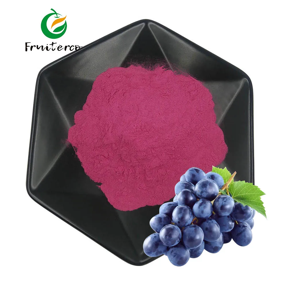 Organic Grape Fruit Extract Powder 100% Pure Water Soluble Red Grape Juice Powder for Beverage Drink