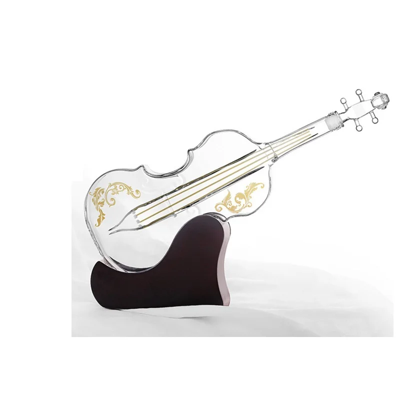 500/1000 мл скрипки в форме сердца стеклянная бутылка вина дома Творческий запечатаны в форме пузыря медицинские пустые бутылки вина Графин