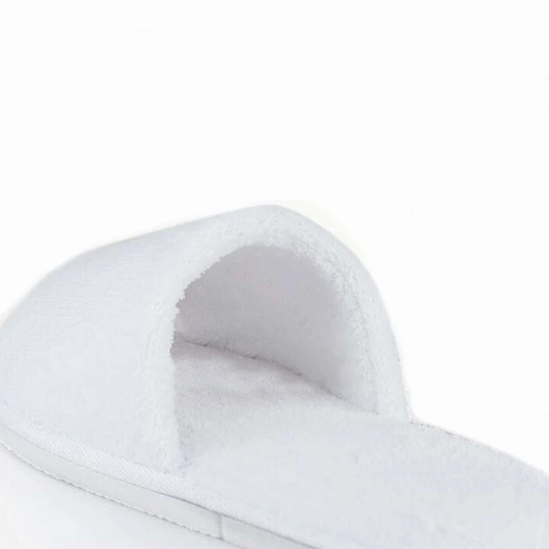 Luxury Open Toe Terry Towel Hotel slippers cheap open toe terry slipper with customized logo