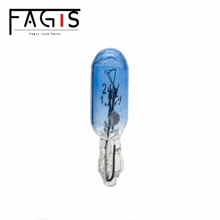 Factory T5 12v 1.2w Car Signal Bulb Auto Instrument Light Blue
