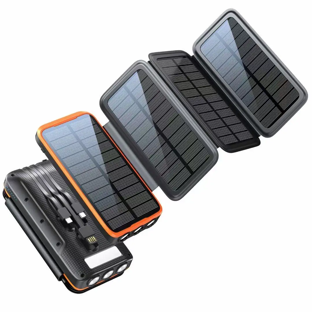 20000 Mah Customization Fast Charge Multi-Function Wireless Power Bank Solar Powerbank Power Charger Station for Outdoor