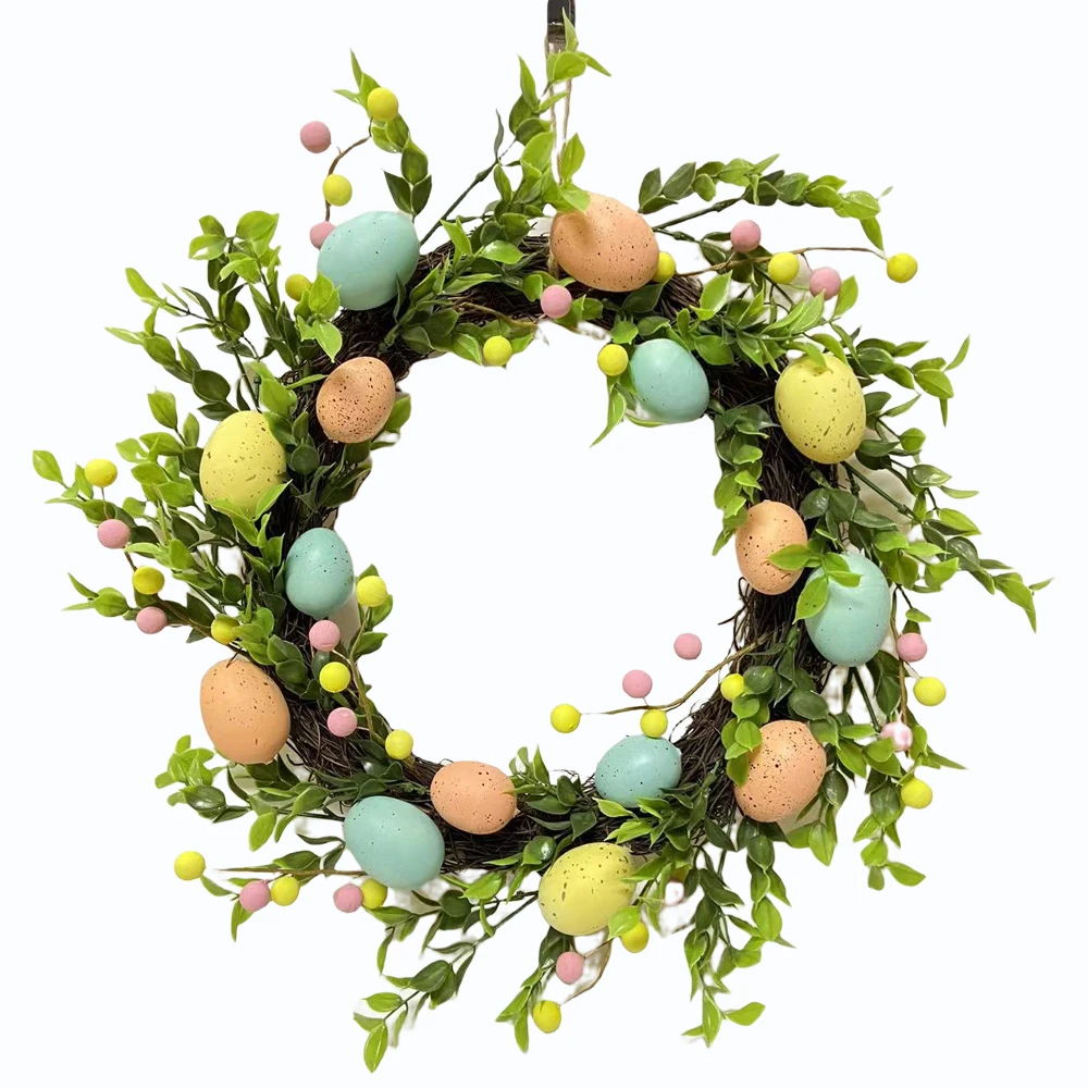 2023 New Arrivals Eggs Easter Wreaths for Front Door Wreaths Easter Decorations Easter Decor