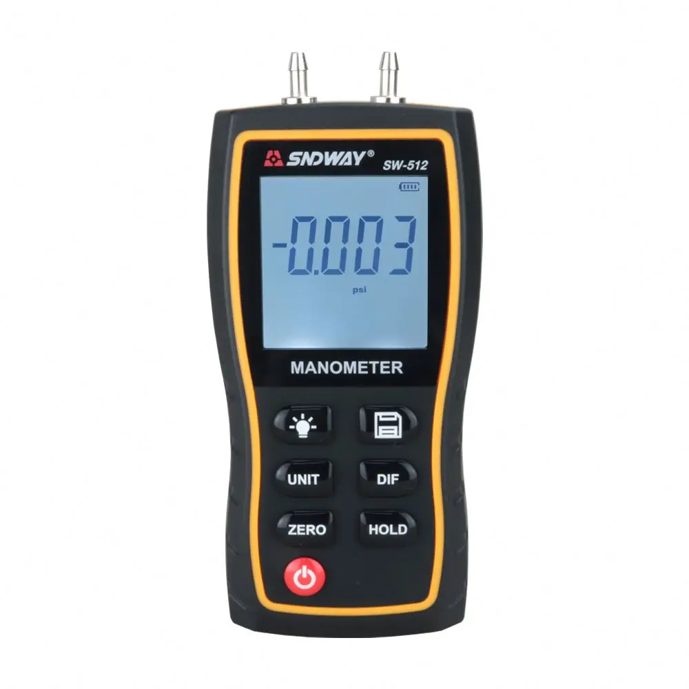 portable digital differential pressure SW-512A SW-512B SW-512C analyzer indicator air flow speed wind velocity density device