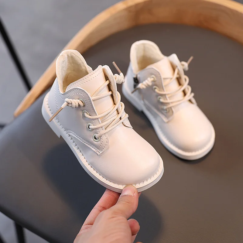 Новинка Осень-зима 2021, детская обувь с мягкой подошвой в Корейском стиле, оптовая продажа, теплые детские зимние ботинки для девочек