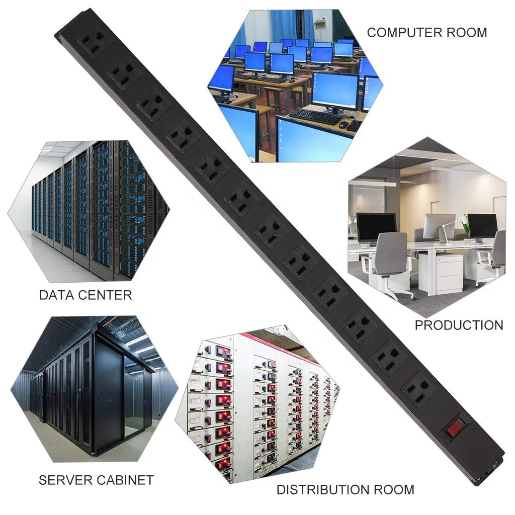 heavy duty 15a metal power strip surge protector extension cord 10ft 15ft power cord