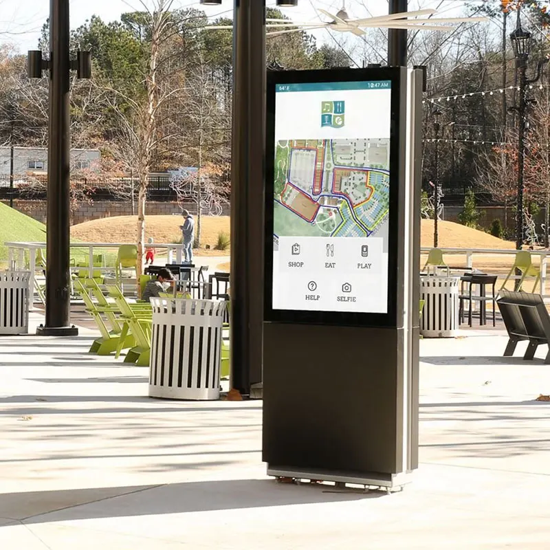 outdoor totem floor stand screen kiosk outdoor water proof lcd kiosk touch touck screen kiosk ip65