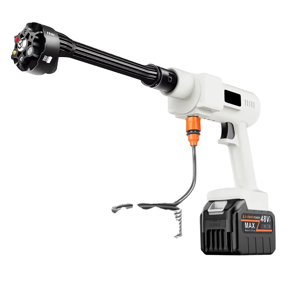 24/48v 725psi Pressure Washer Power Washer With Hose 6 In 1 Nozzle High Pressure Washer For Cleaning Car Pool Garden