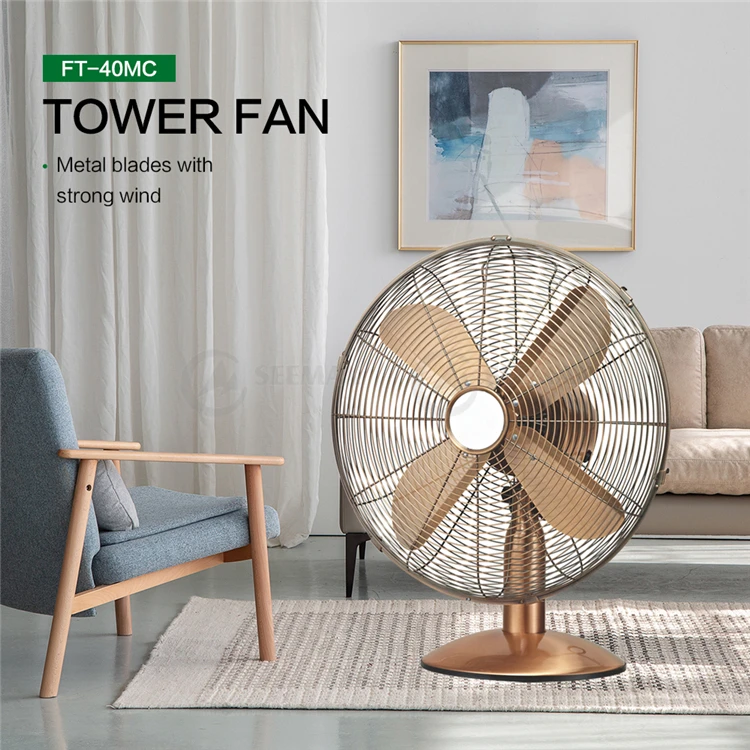 Высокое качество открытый Royal декоративные алюминиевые лезвия Электрический металлический Настольный вентилятор