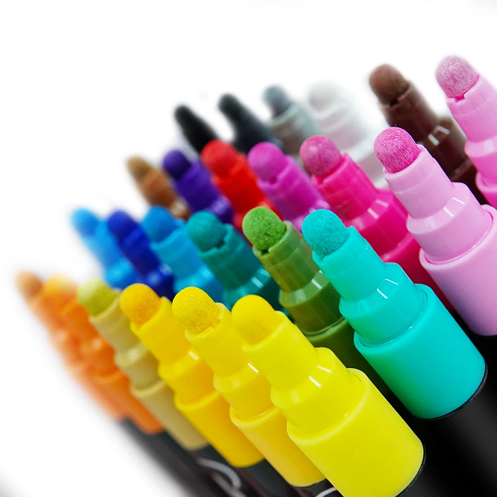 48 Color Double End Neutral Paint Extra Fine Point Ap Certified Twin 64 Red For Glass And Textile Dual Tip Acrylic Brush Marker