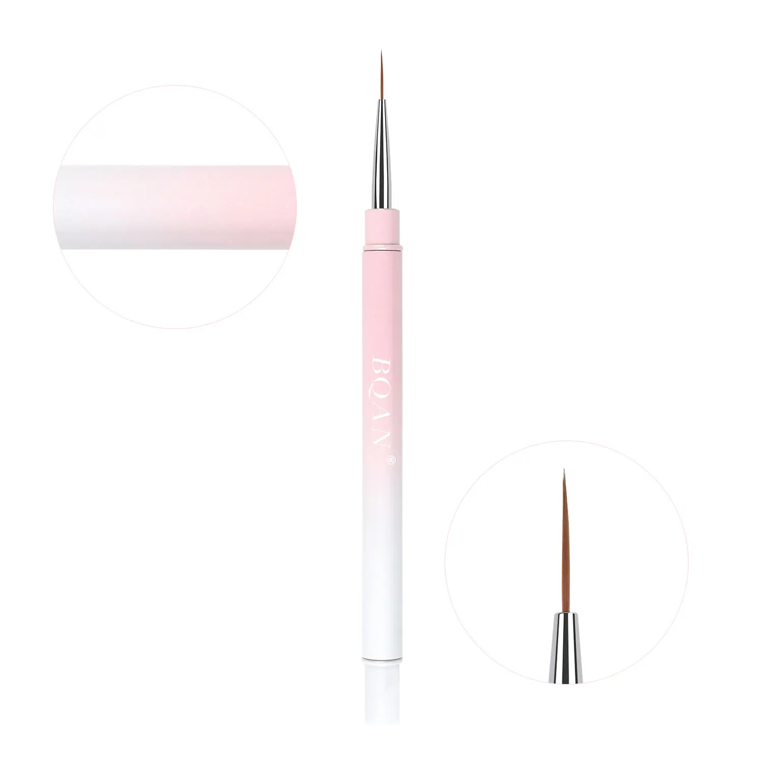 BQAN OEM Professional Gradient Colors Soft Synthetic Hair 3D Brush Nail Art Liner Ombre Brushes