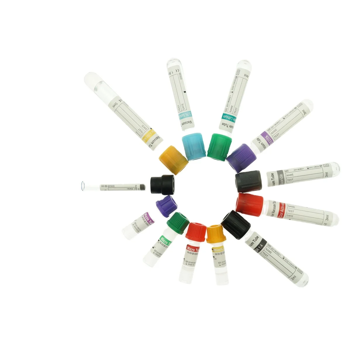 Medical Wholesale Disposable Black Glass Blood Collection Use Vacuum Blood Collection Tube