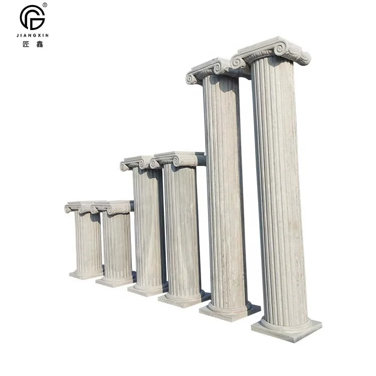 Custom beautifully hand carved white marble roman columns for sale