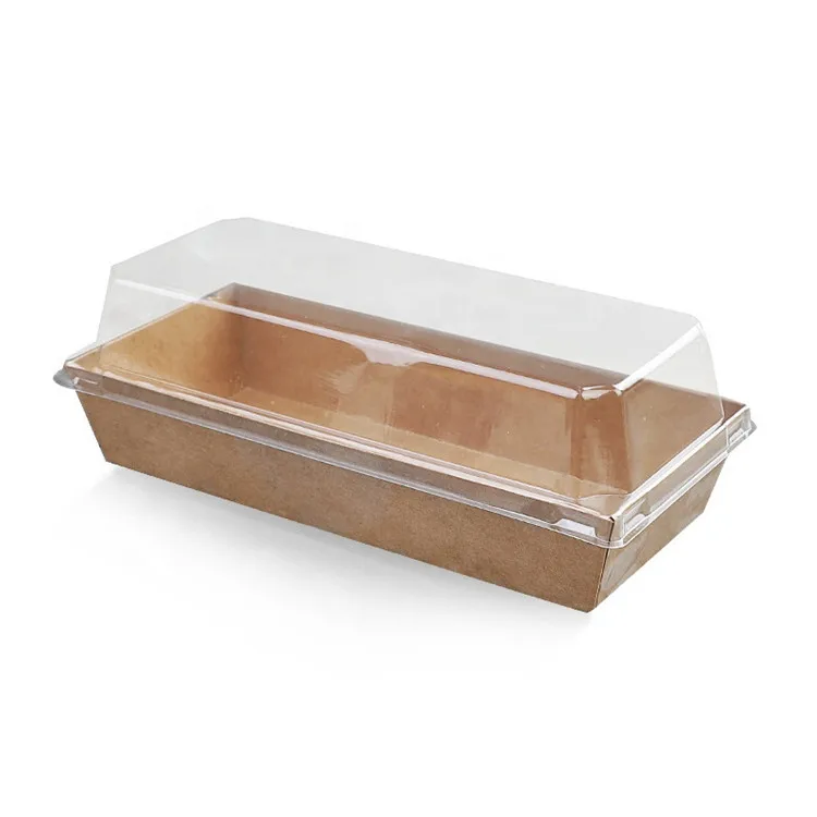 Disposable Dessert Container Kraft Lunch Box for Fast Food Packaging Take Away Food Container Paper Boxes