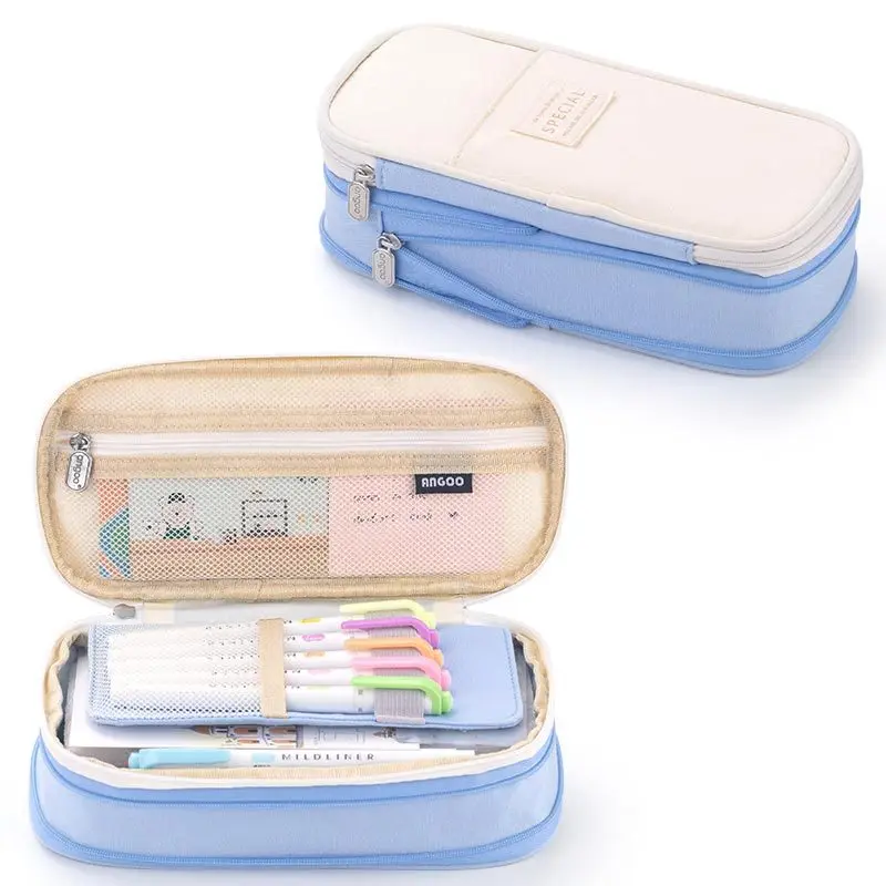 2023 New Kawaii Pencil Case Large Capacity Cosmetic Bag Cute Pouch Box Back to School Pen Bag Supplies Korean Stationery