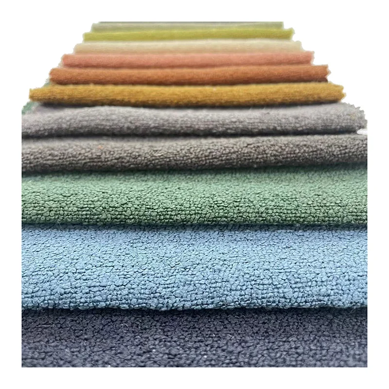 Shrink-resistant Modern Sofa Fabric For Furniture Textile Factory Sale Various 100% Polyester Boucle Fabric