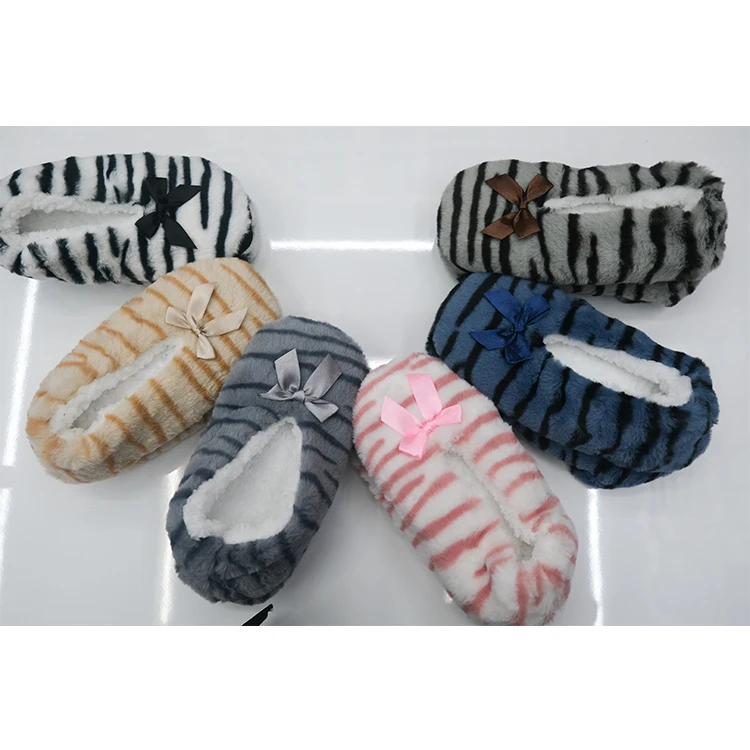 
Cartoon leopard print indoor warm thickening lovely shoes 