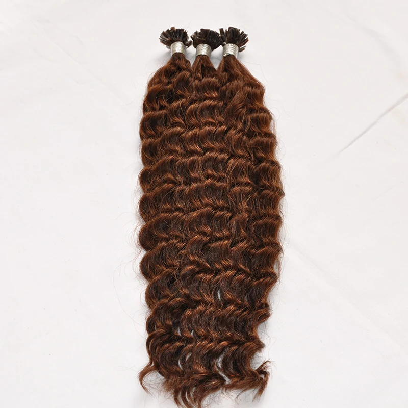 Custom U Tip Curly Hair Extensions Virgin European Keratin Nail Tip Pre Bonded Hair Buy Virgin Human Hair