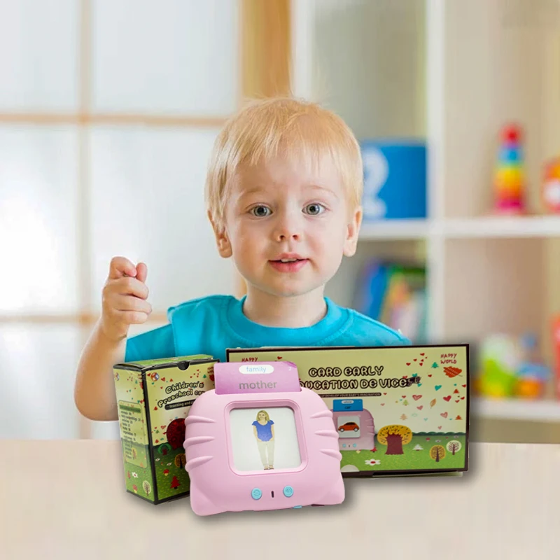 3.Smart Sensory Animals Puzzle Bilingual Montessori Preschool Early Education Machine Custom Cognitive 2 In 1 Reader Flash Cards