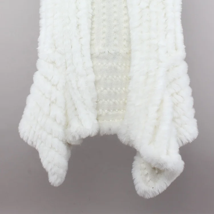 Fashion Wholesale Knitted Faux Rabbit Fur Gilet Waistcoat Winter Woman Warm Faux Fur Vest Girls