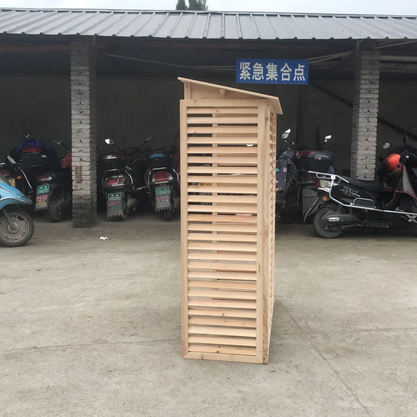 Outdoor air conditioner cover decorative conditioner protect cover wooden air condition cover