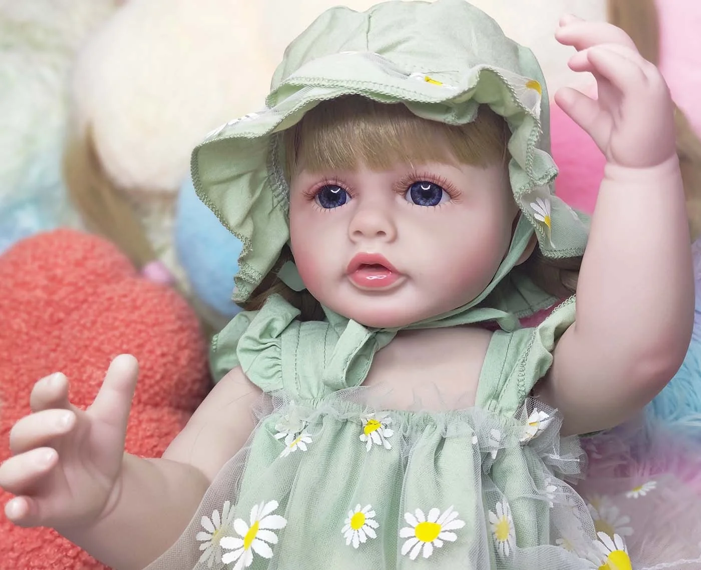 R&B Dolls Set Boneca Bebe Newborn Toddler Small Real Lovely Girl Silicone Baby Alive Doll