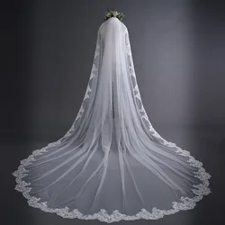 New design 3m Veil Wedding Bridal Veil Lace Trailing Wedding Veil
